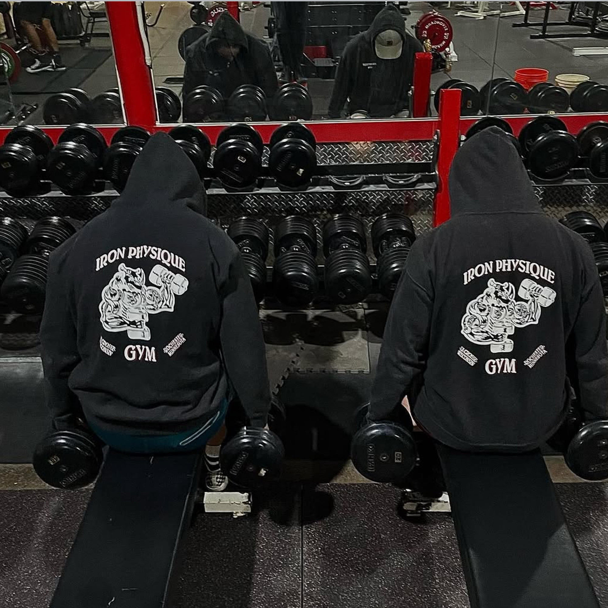 Iron Physique Gang members training together at the Rochester gym